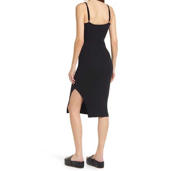 LULUS Body-con Sleeveless Sweater Dress In Black - Picture 2 of 12